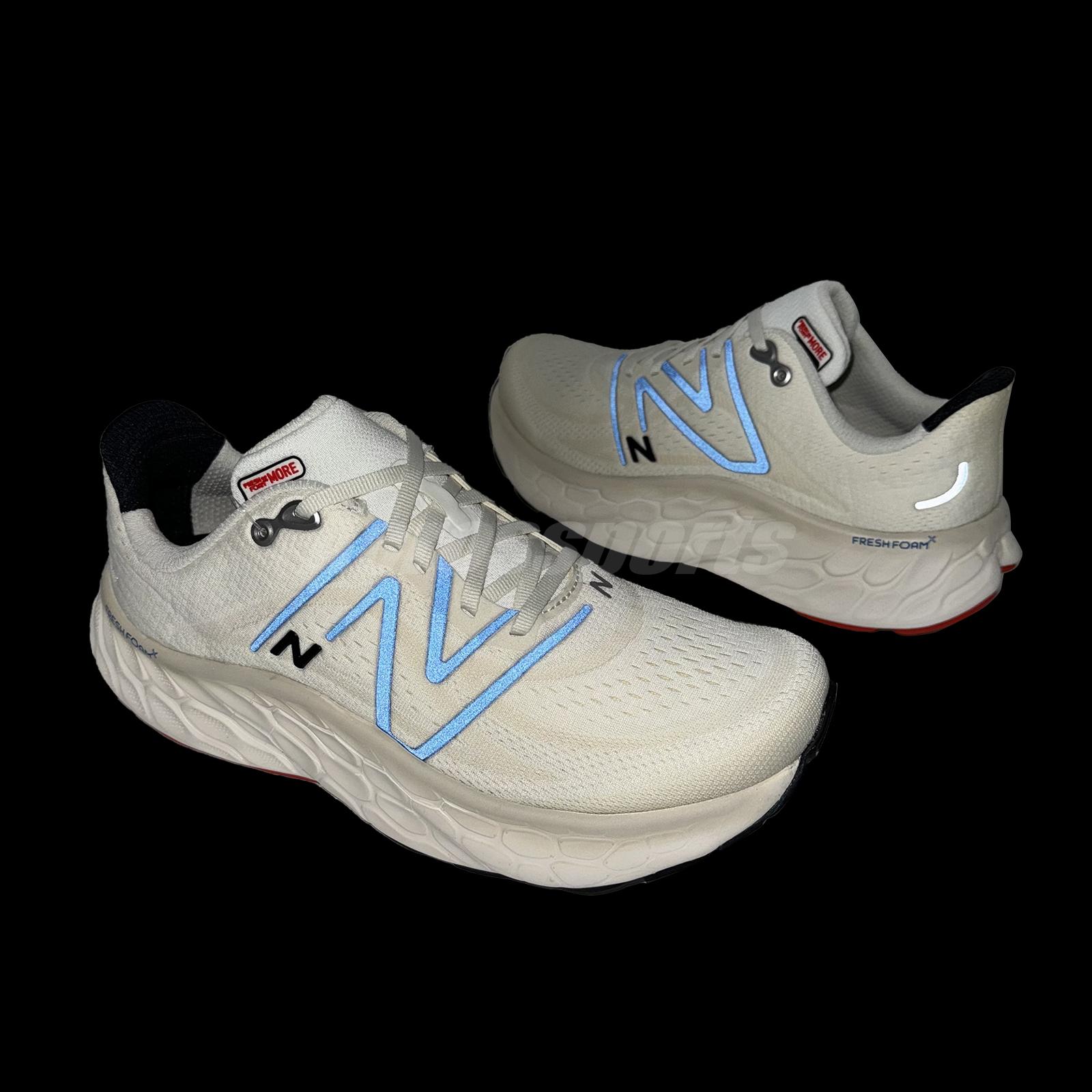 New Balance Fresh Foam X More V4 2E Wide NB White Blue Men Running
